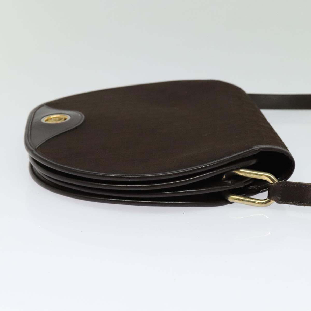 Christian Dior Vintage Trotter Flap Shoulder Bag Canvas, BROWN, CANVAS, Shoulder bag