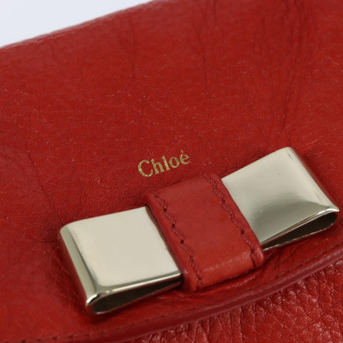 Chloe Lily Shoulder bag Leather, RED, LEATHER, Shoulder bag