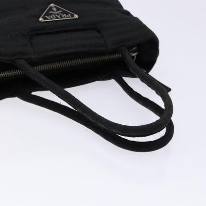 Prada Vintage Zip Handbag Tessuto, BLACK, NYLON, Handbag