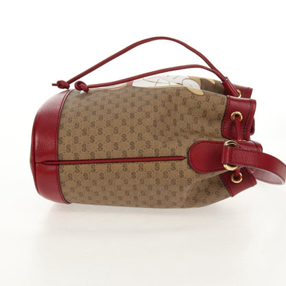 Gucci Doraemon Bucket Bag Printed Mini GG Coated Canvas, BEIGE, PVC, Shoulder bag