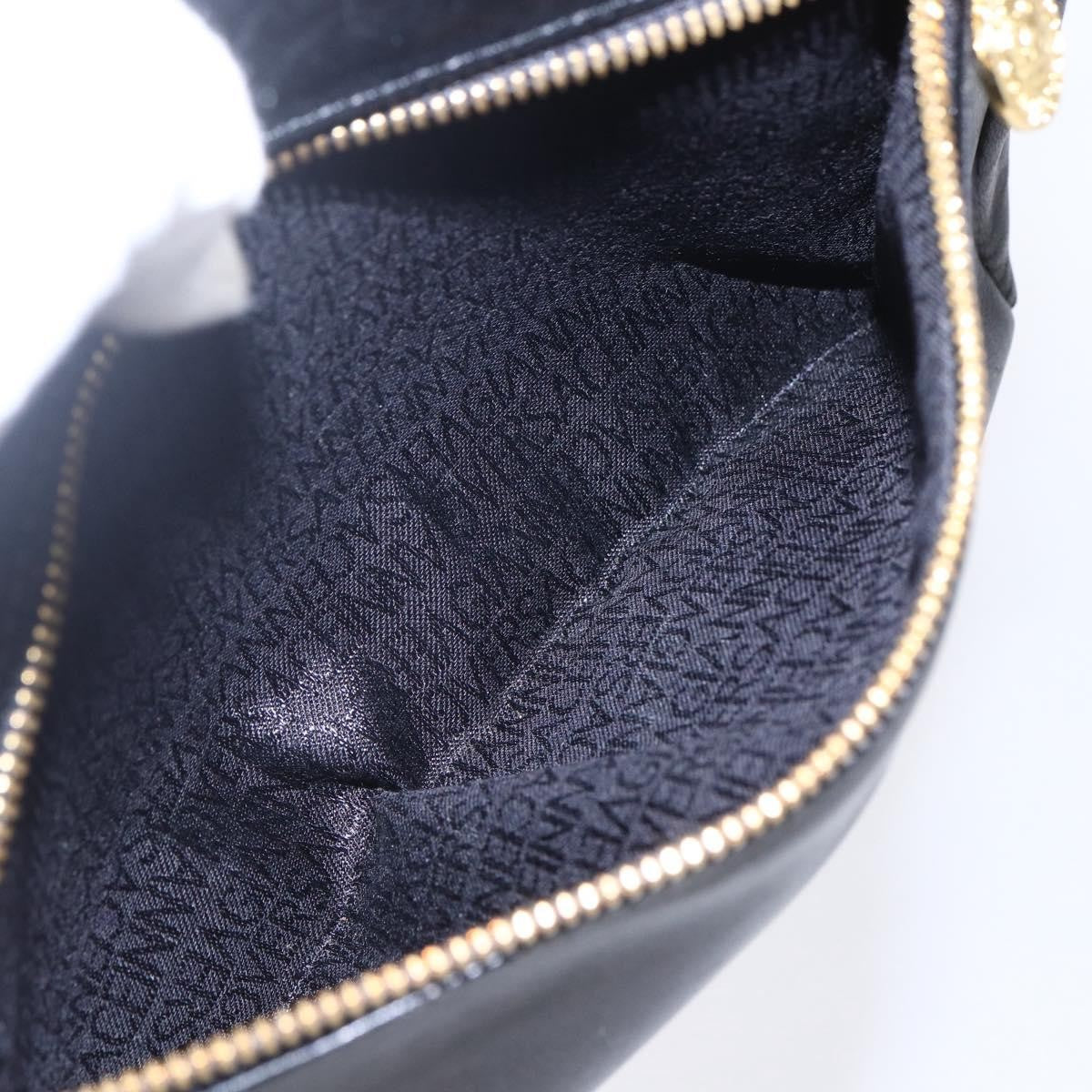 Versace Vintage Shoulder Bag Leather, BLACK, LEATHER, Shoulder bag