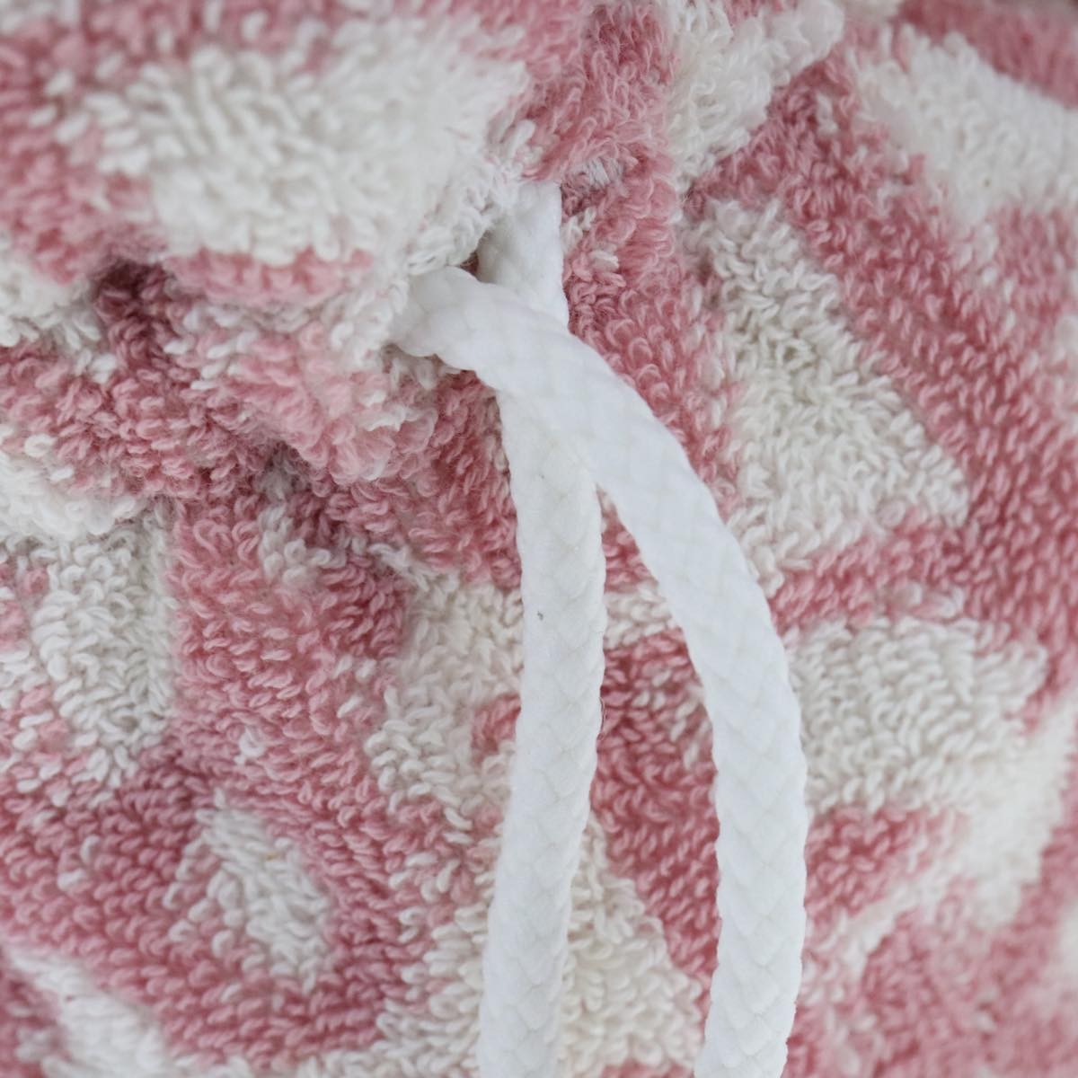 Christian Dior Vintage Trotter Pouch Pile, PINK, COTTON, Clutche & pouche