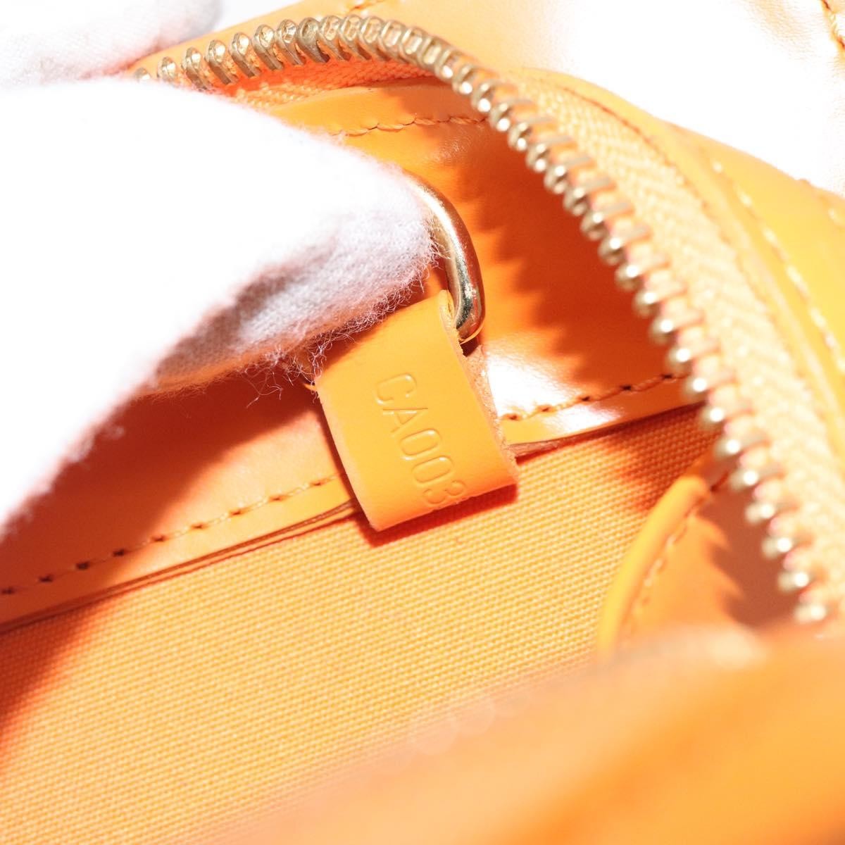 Louis Vuitton Croisette Handbag Epi Leather, ORANGE, LEATHER, Handbag