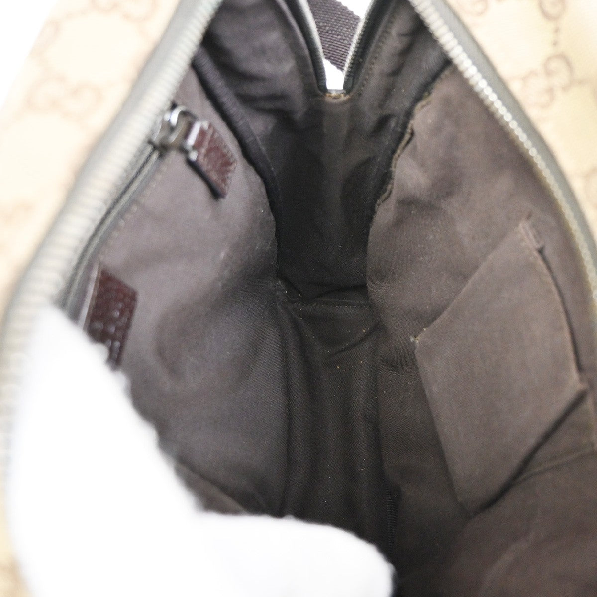 Gucci Vintage Front Pocket Flat Messenger GG Canvas, BEIGE, CANVAS, Shoulder bag