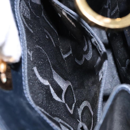 Salvatore Ferragamo Gancini Shoulder Bag Leather, NAVY, LEATHER, Shoulder bag