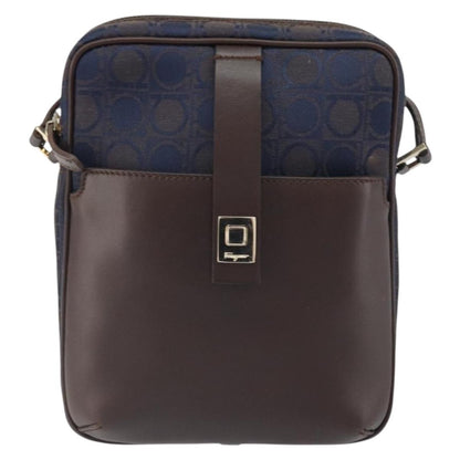 Salvatore Ferragamo Gancini Shoulder Bag Nylon, Navy, Nylon, Shoulder Bag