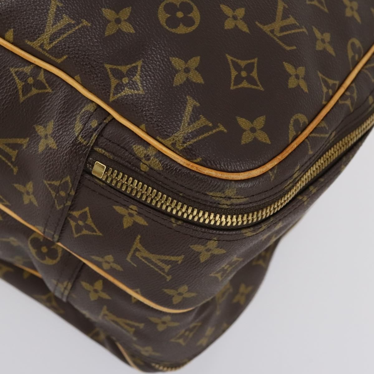 Louis Vuitton Alize Bag Monogram Canvas, BROWN, CANVAS, Travel bag