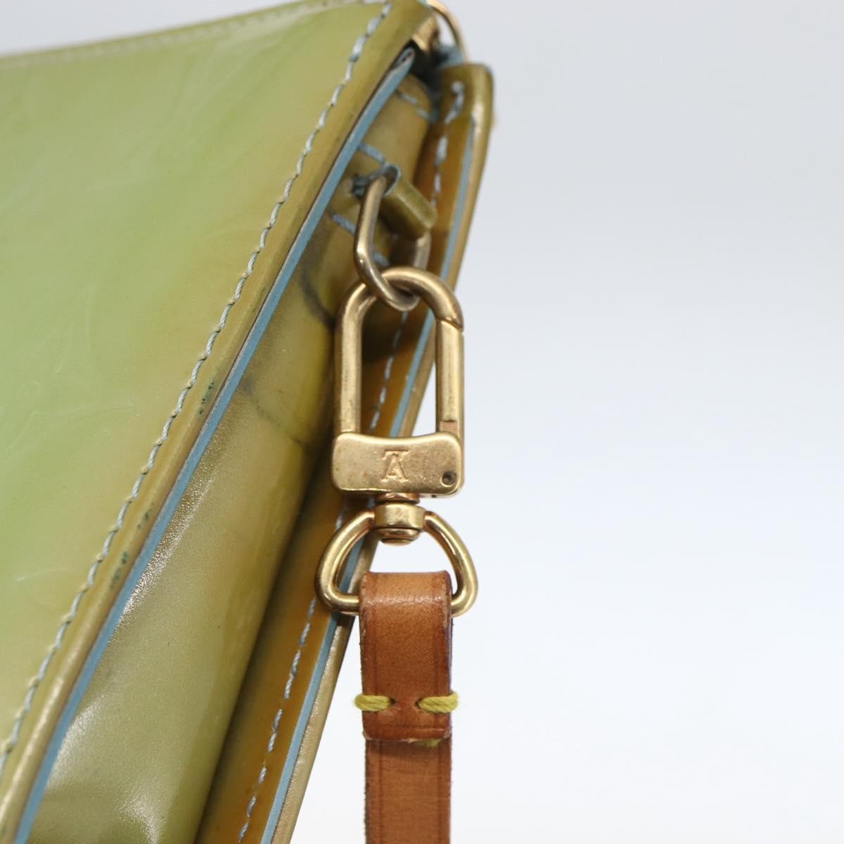Louis Vuitton Lexington Pochette Monogram Vernis, GREEN, PATENT_LEATHER, Clutche & pouche
