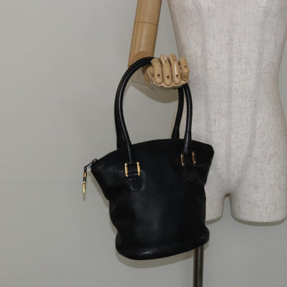 Loewe Anagram handbag Leather, BLACK, LEATHER, Handbag