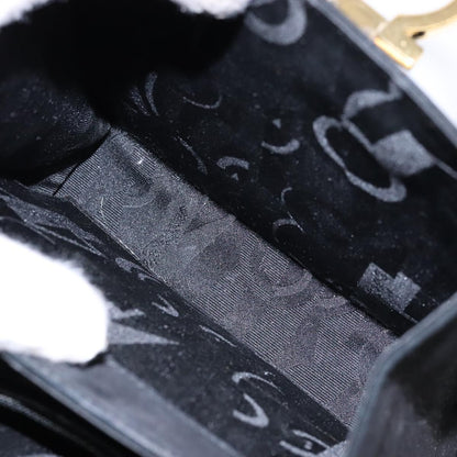 Salvatore Ferragamo Convertible Top Handle Bag Leather, BLACK, SUEDE, Handbag