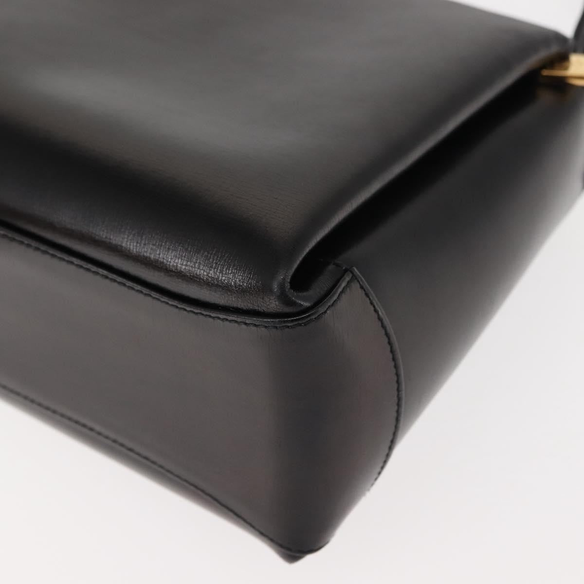 Gucci Vintage Convertible Box Crossbody Bag Leather, BLACK, LEATHER, Handbag