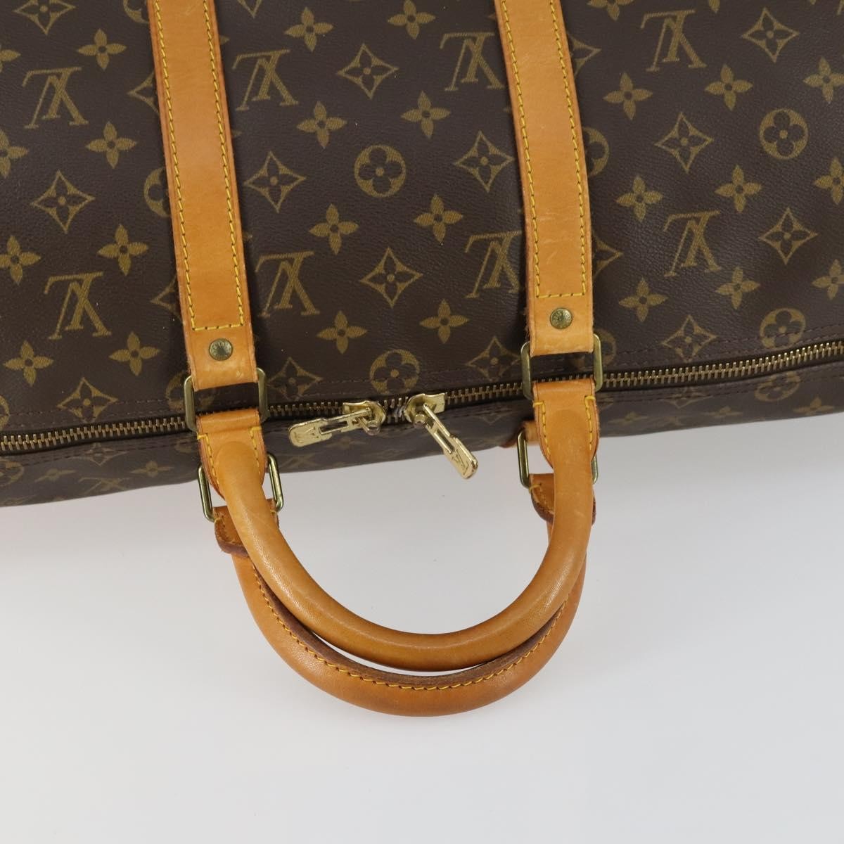 Louis Vuitton Keepall Bag Monogram Canvas, BROWN, CANVAS, Travel bag