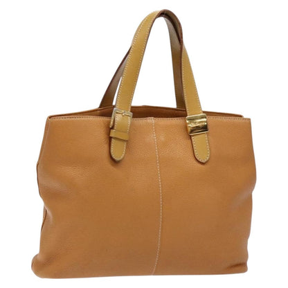 Burberry Handle Tote Leather, BEIGE, LEATHER, Tote bag