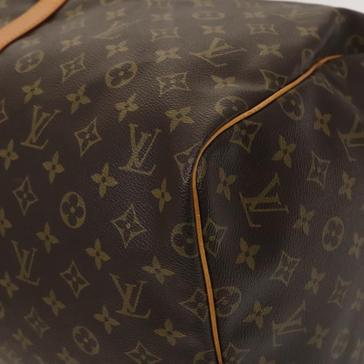 Louis Vuitton Keepall Bag Monogram Canvas, BROWN, CANVAS, Travel bag