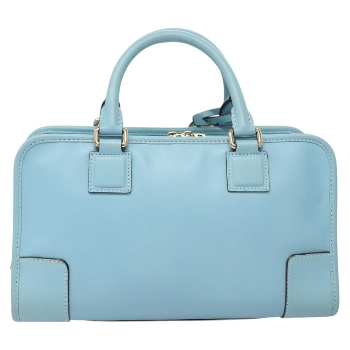 Loewe Amazona Bag Leather, BLUE, LEATHER, Handbag