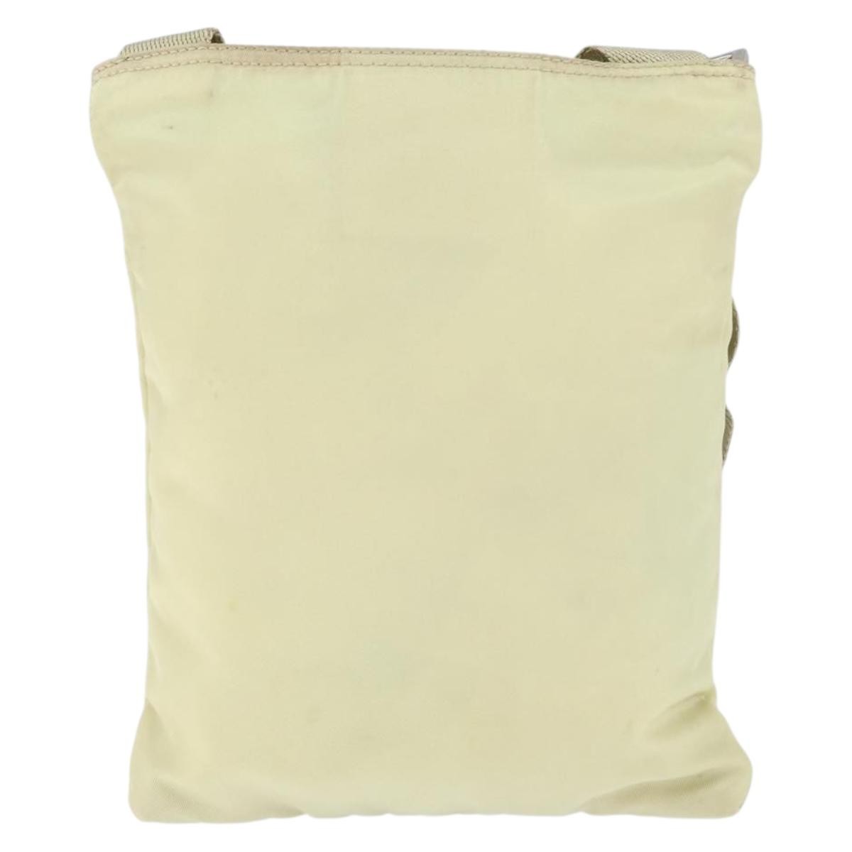 Prada Flat Messenger Tessuto, SILVER, NYLON, Shoulder bag