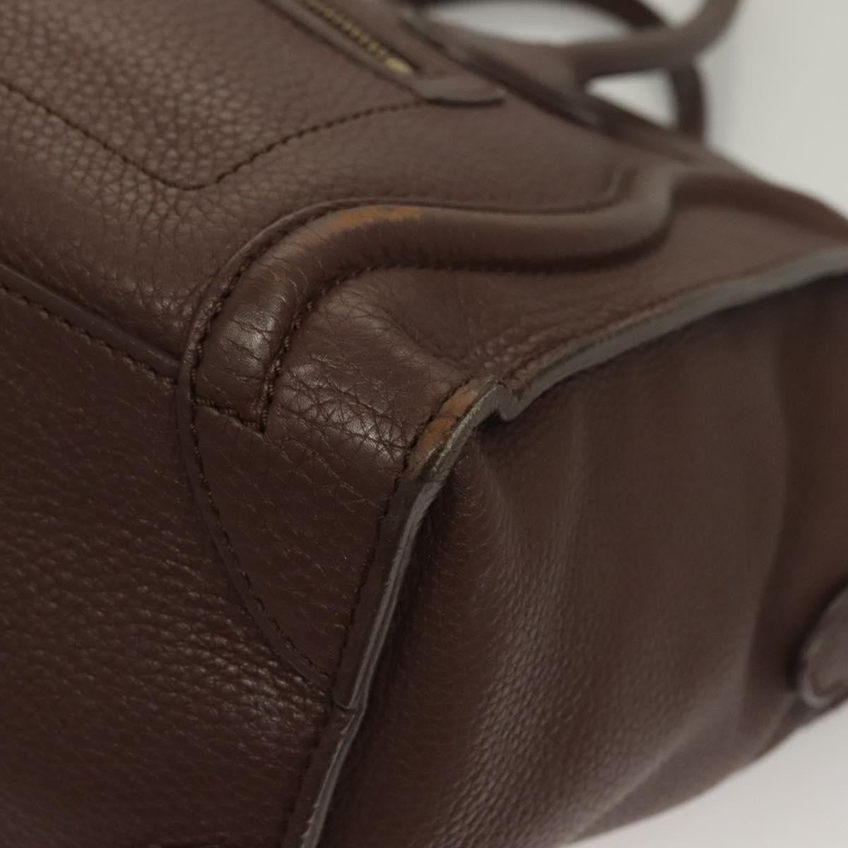 Celine Shopper Luggage Leather, BROWN, LEATHER, Handbag