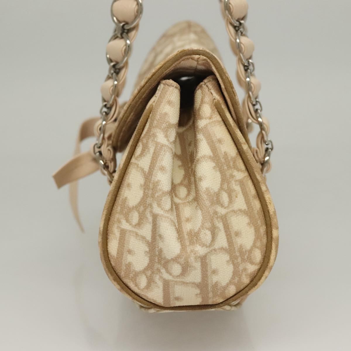 Christian Dior Vintage Trotter Romantique Flap Bag Diorissimo Coated Canvas, BEIGE, CANVAS, Handbag