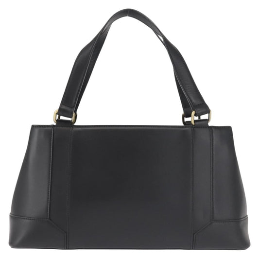 Burberry Vintage Tote Leather, BLACK, LEATHER, Tote bag