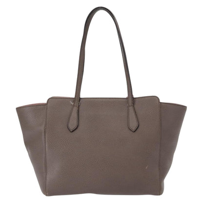 Gucci Swing Tote Leather, GRAY, LEATHER, Tote bag