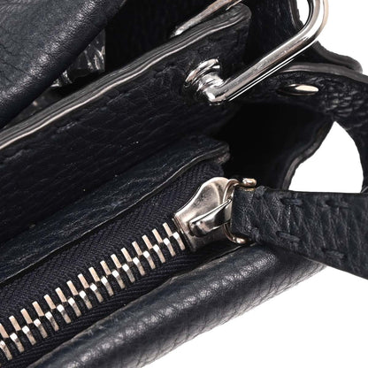 Fendi Faces Selleria Peekaboo Bag Leather, GRAY, LEATHER, Handbag