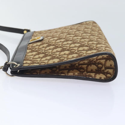 Christian Dior Vintage Trotter Shoulder Bag Canvas, BROWN, CANVAS, Shoulder bag