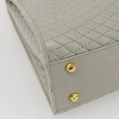 Bally Vintage Handbag Quilted Leather, WHITE, LEATHER, Handbag