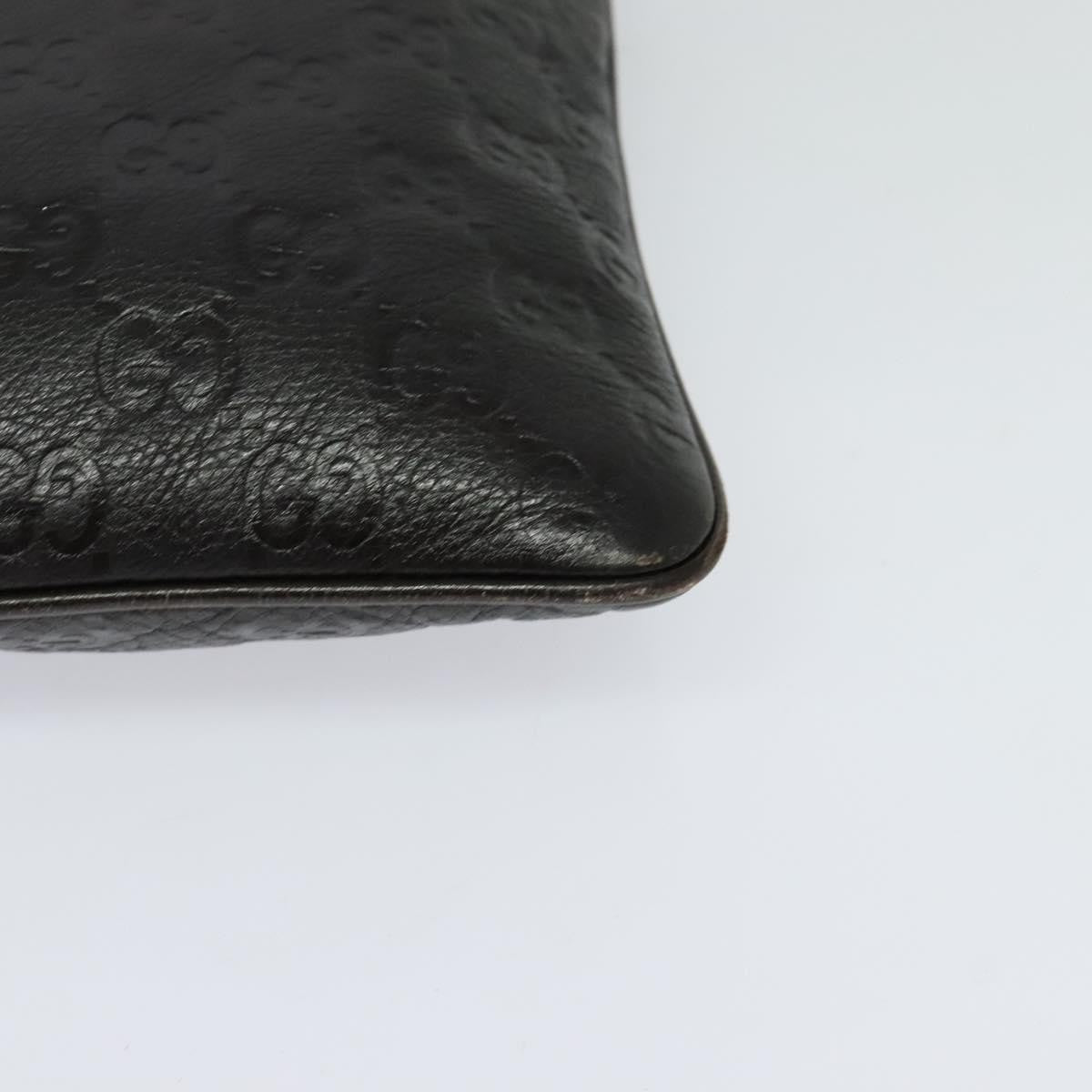 Gucci Zip Top Messenger Bag Guccissima Leather, BROWN, LEATHER, Shoulder bag