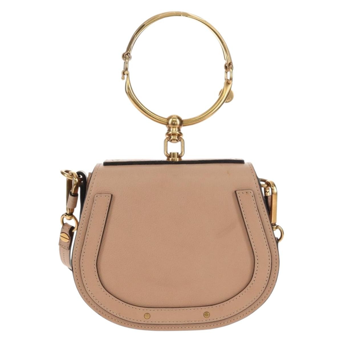 Chloe Nile Crossbody Bag Leather, PINK, LEATHER, Shoulder bag