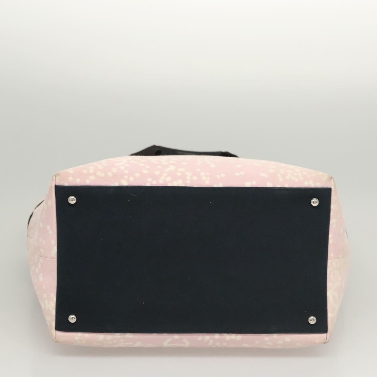 Chanel Biarritz Tote Quilted Canvas, PINK, CANVAS, Tote bag