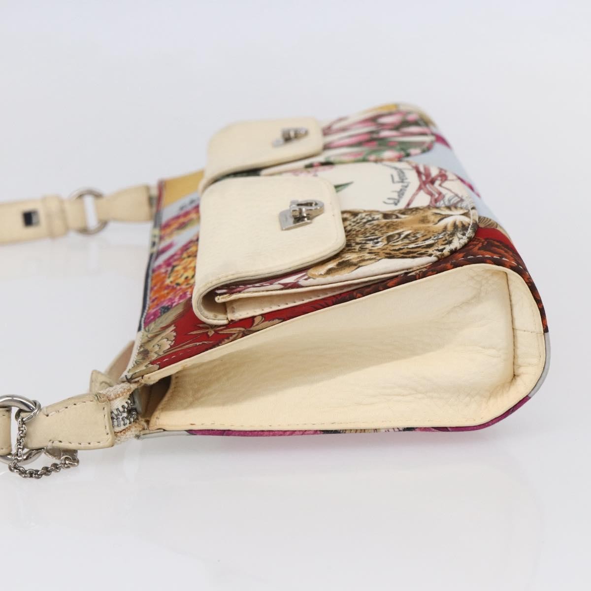 Salvatore Ferragamo Gancini Shoulder Bag Nylon, MULTICOLOUR, NYLON, Shoulder bag