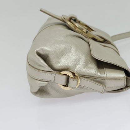 Bvlgari Chandra Flap Shoulder Bag Leather, SILVER, LEATHER, Shoulder bag