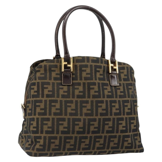 Fendi Vintage Convertible Satchel Zucca Canvas, BROWN, CANVAS, Handbag