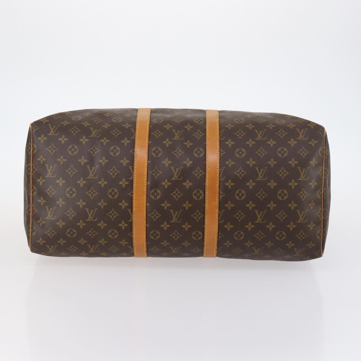 Louis Vuitton Keepall Bag Monogram Canvas, BROWN, CANVAS, Travel bag