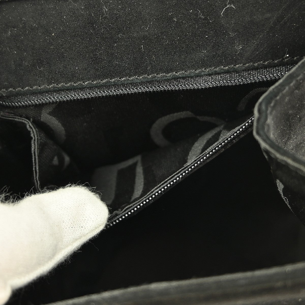 Salvatore Ferragamo Vintage Vara Bow Handle Shoulder Bag Suede, BLACK, SUEDE, Handbag