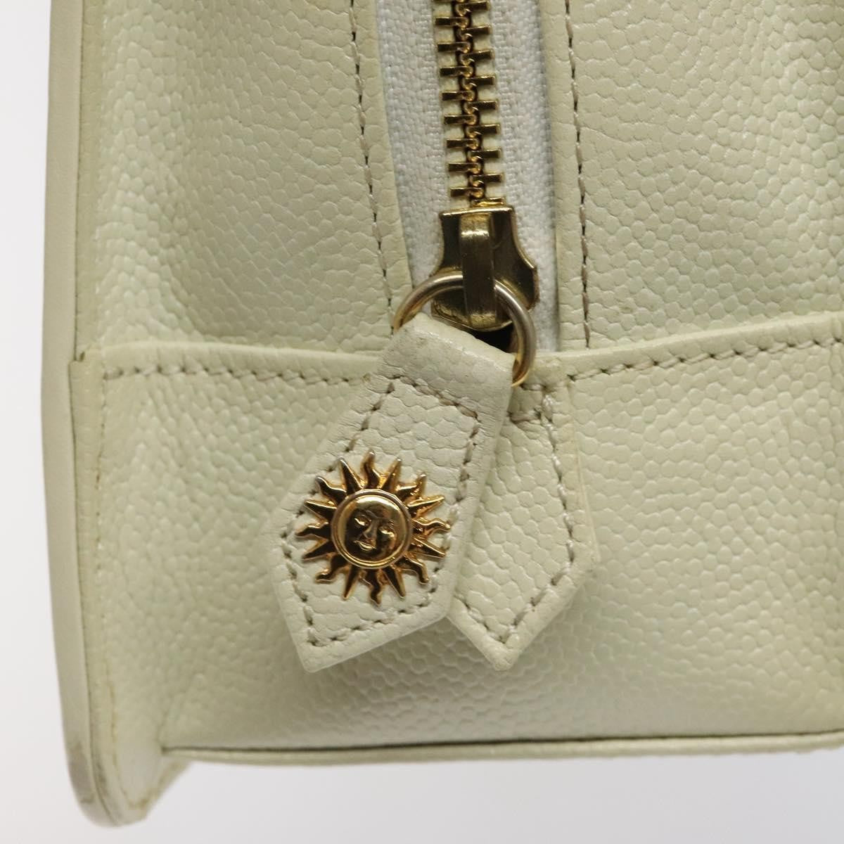 Versace Vintage Handbag Leather, WHITE, LEATHER, Handbag