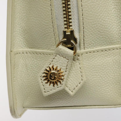 Versace Vintage Handbag Leather, WHITE, LEATHER, Handbag