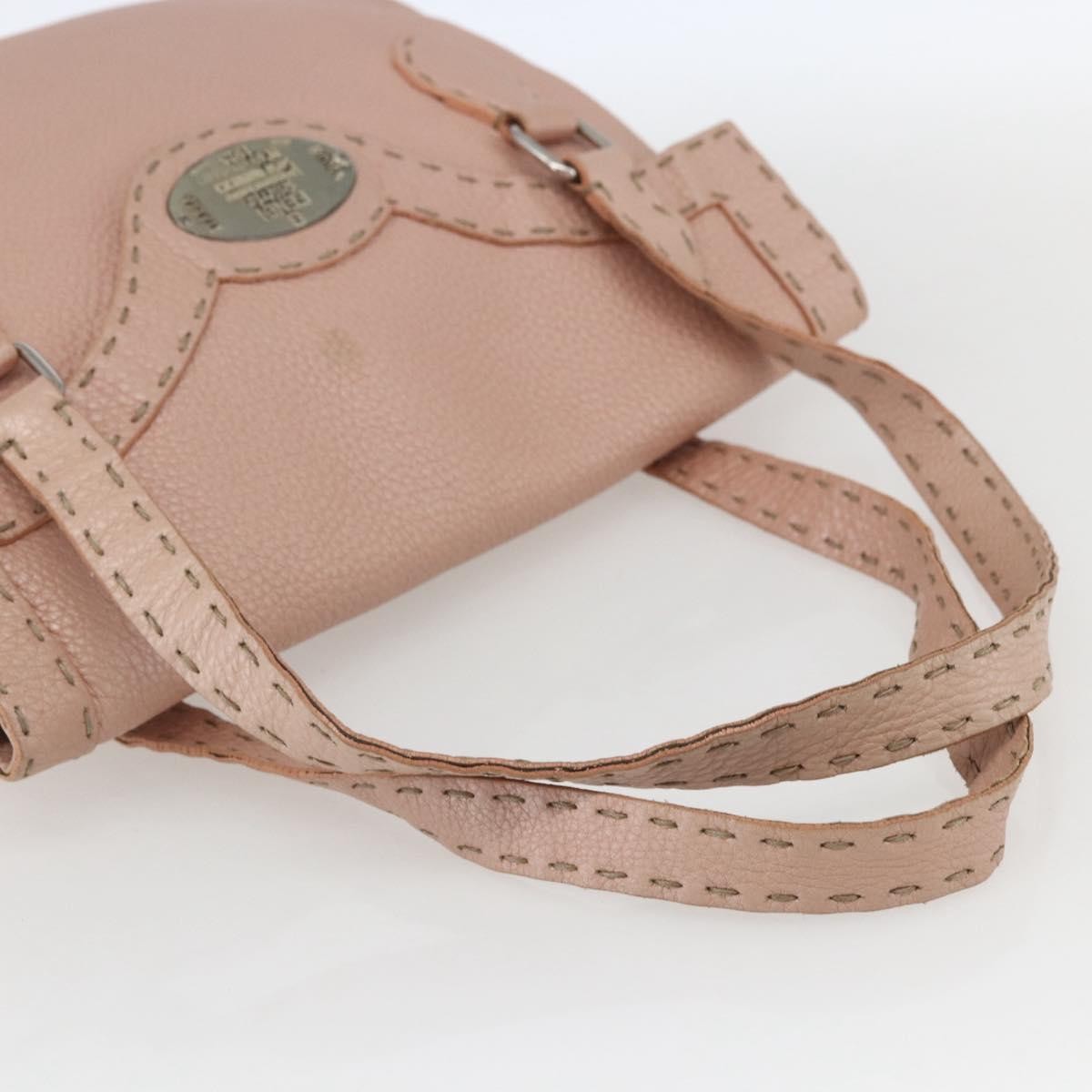 Fendi Selleria Tote Leather, PINK, LEATHER, Tote bag
