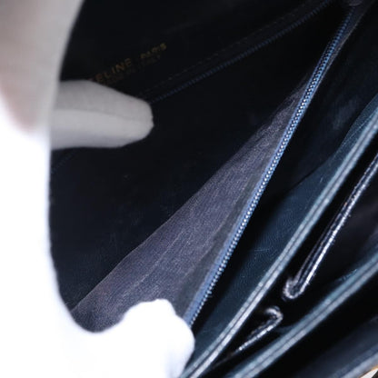 Celine Horse Carriage Shoulder bag Canvas and Leather, NAVY, CANVAS, Shoulder bag