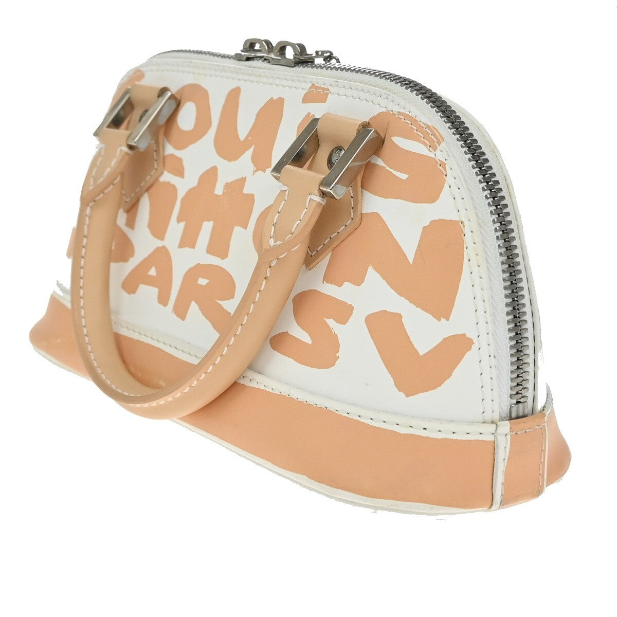 Louis Vuitton Alma Handbag Limited Edition Graffiti Leather, BEIGE, LEATHER, Handbag