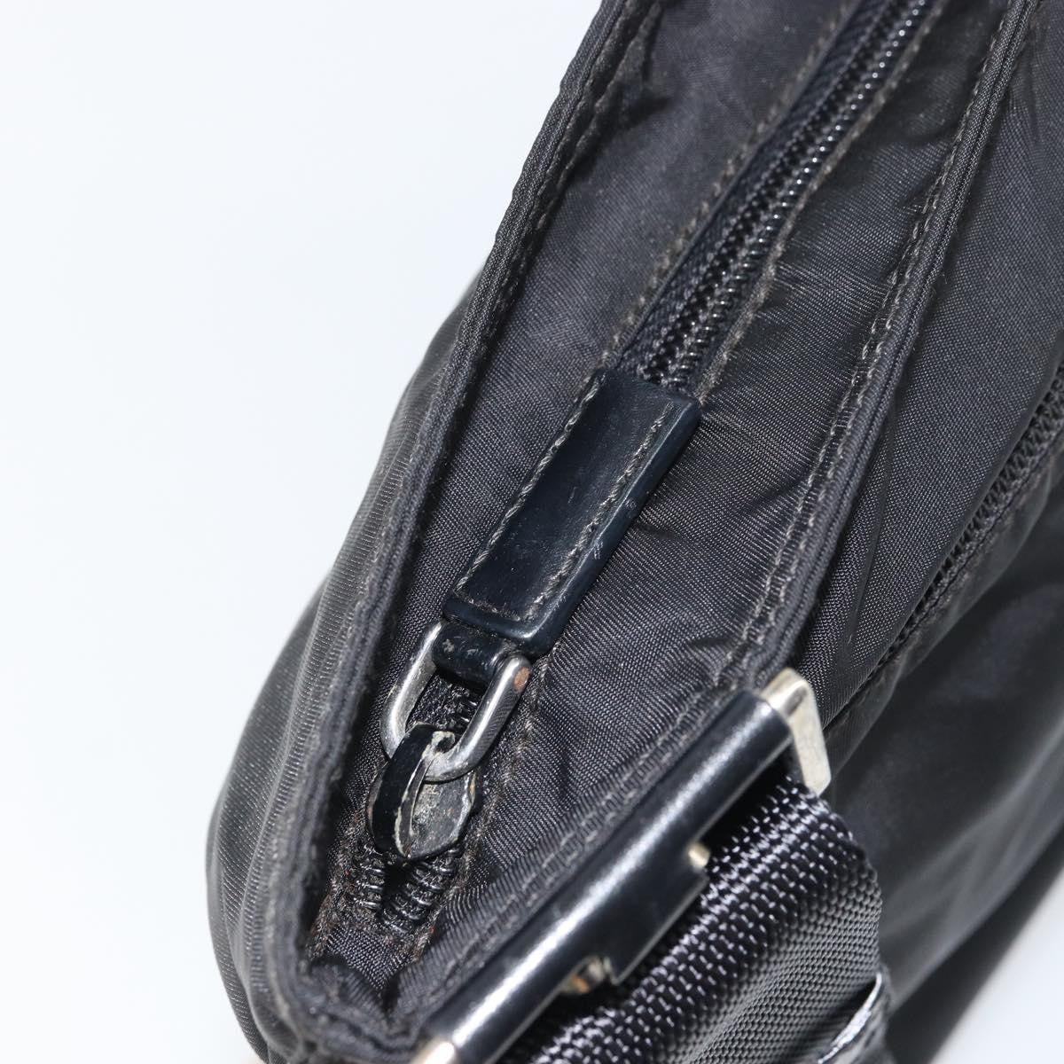 Prada Front Pocket Messenger Bag Tessuto, BLACK, NYLON, Shoulder bag