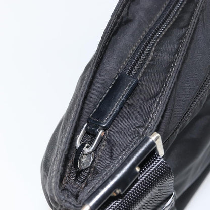 Prada Front Pocket Messenger Bag Tessuto, BLACK, NYLON, Shoulder bag