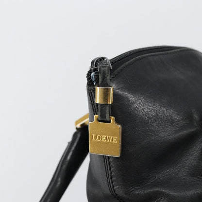 Loewe Anagram handbag Leather, BLACK, LEATHER, Handbag