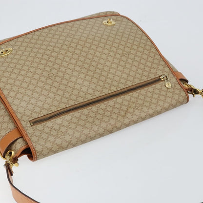 Celine Macadam Shoulder Bag PVC Leather, BEIGE, CANVAS, Shoulder bag