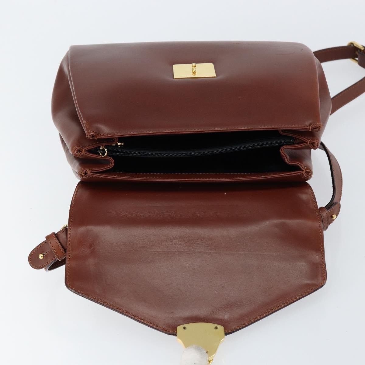 Salvatore Ferragamo Vintage Top handle handbag Leather, BROWN, LEATHER, Handbag