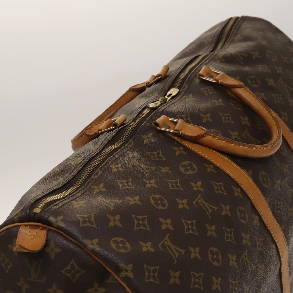 Louis Vuitton Keepall Bag Monogram Canvas, BROWN, CANVAS, Travel bag