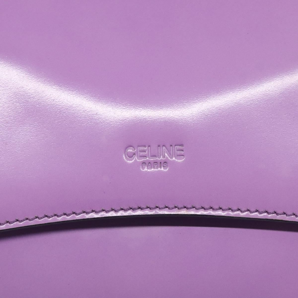 Celine Shoulder Bag Leather, PURPLE, LEATHER, Shoulder bag
