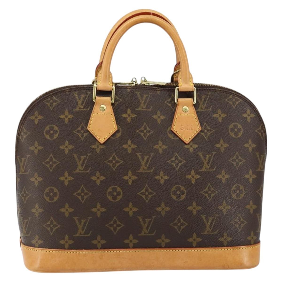 Louis Vuitton Alma Handbag Monogram Canvas, BROWN, CANVAS, Handbag