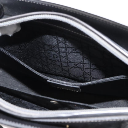 Christian Dior Vintage Handbag Leather, GRAY, LEATHER, Handbag