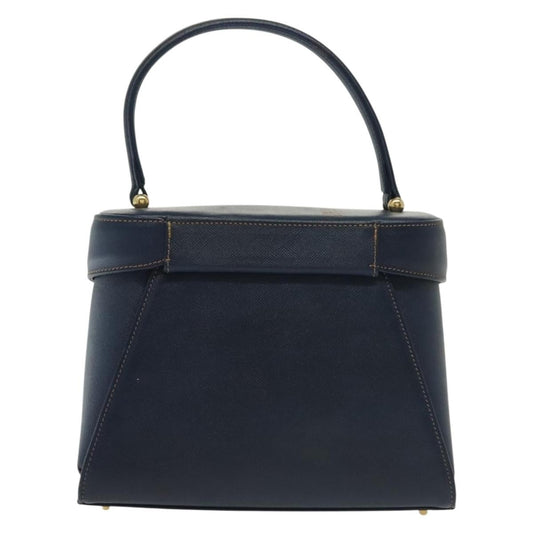 Valentino Garavani Vintage Handbag Leather, NAVY, LEATHER, Handbag